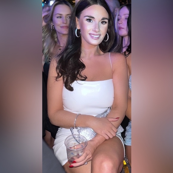 JAUS WHITE HIGH GLOSS VEGAN LEATHER MINI - Picture 4 of 4